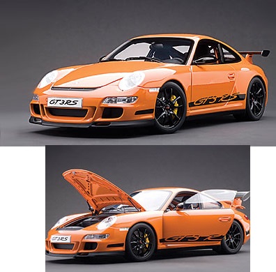 AutoArt 1/12 Porsche 997 GT3 RS (Orange W/ BLACK STRIPES)